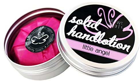 Solid Handlotion Handzahm - Little Angel - Handcreme in fester Form (vegan) | Babypuder Duft, Lotion Bar