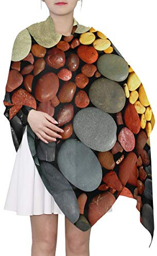 MONTOJ Brautschal, bunt, Kieselsteine, warm, gemütlich, für den Winter, Übergröße