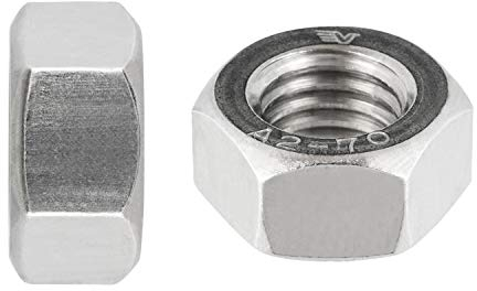 Sechskantmuttern M12 (standard Ausführung) DIN 934 ISO 4032 Edelstahlmuttern Schraubenmuttern A2 V2A rostfrei M12 50 Stück