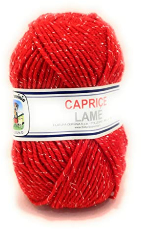 CERVINIA Lana Caprice Lame Rosso