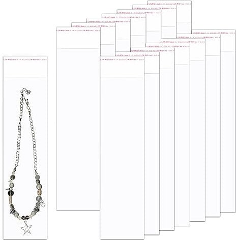 3x12 100pcs Adhesive Resealable Cellophane Bags Long Adhesive Cello Bags Food Contact Safe 50µm OPP Plastic Bags for Necklaces Bakery Cookies Candies Jewelry Crafts Candles(3 Sizes to Choose from)