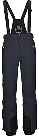 Killtec Herren Funktionshose/Skihose mit abnehmbaren Trägern, Kantenschutz und Schneefang - Enosh, schwarz blau, XL