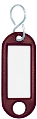 WEDO 262813407 Schlüsselanhänger zum Beschriften | braun | 100 Stück | mit S-Haken