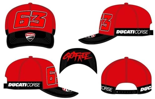 VR46 BAGNAIA - Ducati DUAL LINE,Cap,Uomo,RED,