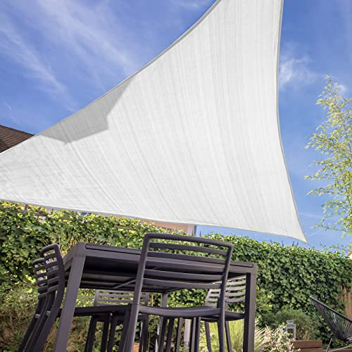 La Briantina Tenda a Vela Ombreggiante Triangolare per Giardini e Terrazze, 5x5x5 m Colore Bianco