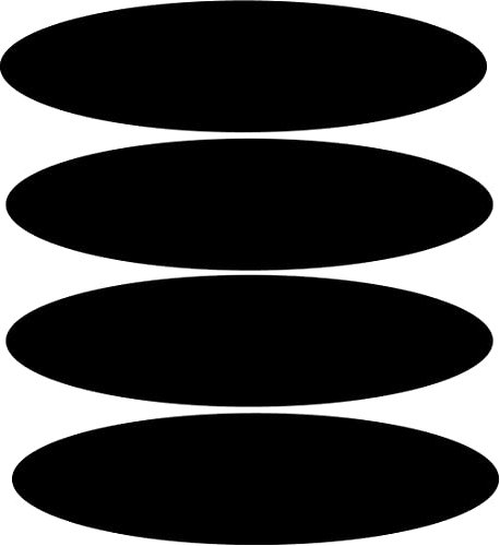 IBEX STICKER - Bande Rétro-réfléchissante Casque Moto 4 Bandes 3M Technology Autocollant Sticker | Ovale ou Rectangle Arrondie | Taille 8,5 cm x 2,3 cm (Ovale, Noir) pour Motocyclistes, Adultes