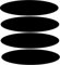 IBEX STICKER - Bande Rétro-réfléchissante Casque Moto 4 Bandes 3M Technology Autocollant Sticker | Ovale ou Rectangle Arrondie | Taille 8,5 cm x 2,3 cm (Ovale, Noir) pour Motocyclistes, Adultes
