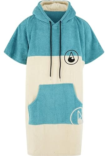 WAVE HAWAII Poncho Lagos Surfponcho 100% Baumwolle für Körpergrößen von 155-185 cm Umkleidehilfe für Schwimmen Strand Surfen Badetuch mit Badeponcho Duschponcho für Damen Herren Erwachsene
