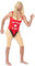 Funidelia | Disfraz de vigilante de la playa para hombre Disfraz para adultos y divertidos accesorios para Fiestas, Carnaval y Halloween, disfraz de despedida de soltero - Talla L - XL - Rojo