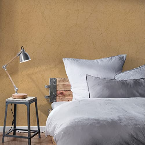 A.S. Création Tapete Natur Gold Gelb Terra 385044 - Vliestapete Äste - 10,05 m x 0,53 m Made in Germany