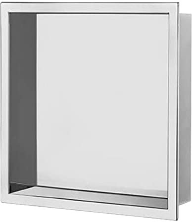 Nassboards 304 Stainless Steel Shower Niche - Wet Room Shelf Recess, Waterproof Storage - Easy Installation for Home Improvement, Bathroom Renovation - Durable, Lightweight, Pre-Built