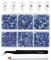 Beadsland 4300 Stück Blau Strasssteine mit flacher Rückseite,Nagelsteine, runde Kristall-Strasssteine zum Basteln, gemischt in 6 Größen, mit Picking Pinzette und Wachsstift Set, SS6–SS20,Hellblau