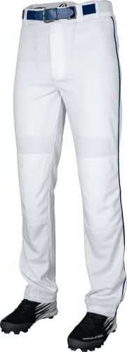 Rawlings Boys BP31SRP Baseball Pants | Youth Large | Piped-White/Navy