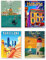 DCIDBEI 30 x 40 CM 5D Diamond Painting Landschaft Reise, 4 Stücke Diamant-Malerei Poster Stadt für Erwachsene, Diamant Painting Bilder Rund, Basteln, Malen & Handarbeiten