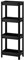Generisch Vesken Regal für Badezimmer, Badregal,Küche,Büro,Schule,4 Etagen 36x23x100 cm (schwarz)