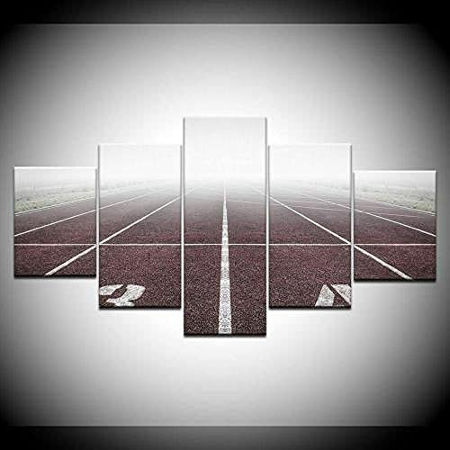 5 Stück Leinwand Wandkunst Schlafzimmer Leichtathletik Nebelbahn Sport Hd Drucke Modular 5 Bilder Wandkunst Wohnzimmer Home Decoration Poster Moderne Kunstwerke Mit Rahmen 150 X 100 Cm