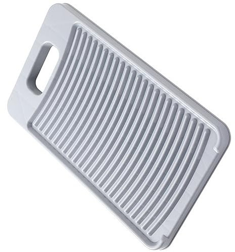 Asse Lavapanni Antiscivolo Appendibile in Plastica Pp Grigio 11.2X6.3X0.6 Pollici Per Lavare Vestiti a Mano Casa Efficienza Alta Risparmio Spazio