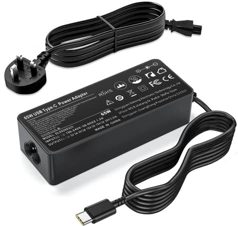Universal USB C Laptop Charger 65W for Lenovo Thinkpad/Yoga, Dell, HP, Asus, Samsung, LG, Acer, Sony Google Series Type C Power Cord