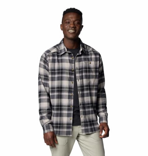 Columbia Men's Cornell Woods Flannel Long Sleeve Shirt, Black/Grey Classic Multi Tartan, XXL