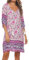 BDTECAOR Sommerkleider für Frauen Mode Casual Blumen Strandkleid Cover Ups Resort Bekleidung Rosa M