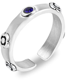 CENWA Anime Cosplay Ring Rot/Blau Edelstein Anime Verstellbar Unisex Ring Geschenk für Fans, 7-11, Metall Metall: Edelstein, Kristall