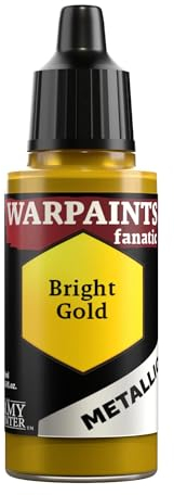 The Army Painter, Warpaints Fanatic Metallics Bright Gold Single Acrylics, Miniatur-Hobby-Malerei, Qualitätsfarbe für Miniatur-Wargaming