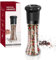 CIRCLE JOY Manuelle Pfeffermühle, Gewürzmühle für Profikoch, Nachfüllbare Pfefferstreuer mit Keramikklingen, Einstellbare Körnung und BPA-freier 180ml Glasbehälter, Hoch Schwarz