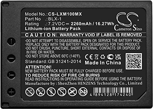 2260mAh 16.27Wh Battery Replacement for Olympus OM-SYSTEM OM-1, OM-1 Mirrorless Camera fit Part No. BLX-1
