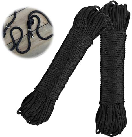 2pcs Nylon Rope - 10m Paracord, Durable and Strong Nylon Cord for Camping, Hiking, Survival, Outdoor Activities - Lightweight, Weather Resistant, Easy to Handle
