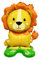 Löwe Folienballon Stehend,Mini 3D Löwe Luftballons Tiere Deko,Waldtiere Löwe Helium Ballon Geburtstag,Dschungel Deko Geburtstag,Löwen Deko Luftballon für Kindergeburtstag Deko,Safari Tiere Thema Party