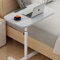 Sinbury Overbed Table with Wheels Height Adjustable Laptop Table Over Chair Table Workstation, Portable Office Desk for Hospital Bed, Home and Office Use (Grey)