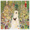Gartenweg mit Hühnern Poster von Gustav Klimt 50 x 50 cm Grün Wandbilder Wanddeko