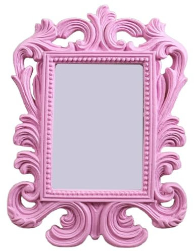Whakano Vintage Quadrat Bilderrahmen mit Stand,Kleine Bilderrahmen,Tisch-Display-Rahmen,Kinderkunstrahmen,Geschenke zur Geburt Jungen Mädchen,Heimdekoration,Ideal für Geburtstag,Taufe,Hochzeit,Rosa
