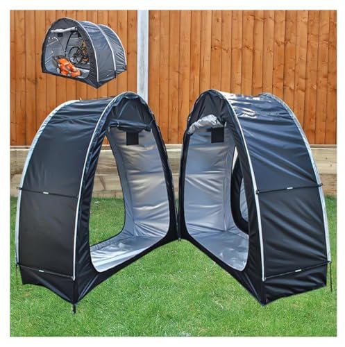 Abri de rangement extérieur pour 2 ou 5 vélos - Grand abri de jardin noir avec double porte - Design épissable
