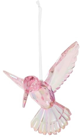 TOYANDONA Transparenter Vogelanhänger Dekorative Vögel Hängende Verzierung -Ornament Kristall-Vogel-anhänger -Figuren-anhänger Fliegende -Figur Rosa Acryl