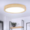 Kambo LED Plafonnier Bois 6000K, Luminaire plafonnier Blanc Froid 24W 3100Lm, Plafonnier rond plat nordique Diamètre 30cm pour Chambre à coucher, Salon, Cuisine, Salle à manger, Couloir