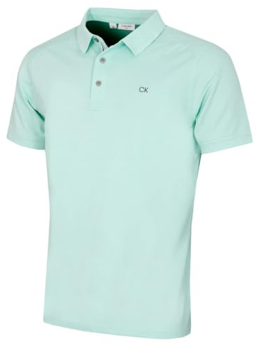 Calvin Klein Mens Campus Sport Polo Shirt - Aqua Sport - M