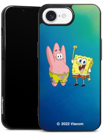 Silikon Hülle kompatibel mit Apple iPhone 16e 2025 Case schwarz Handyhülle Offizielles Lizenzprodukt Patrick Star Spongebob Schwammkopf