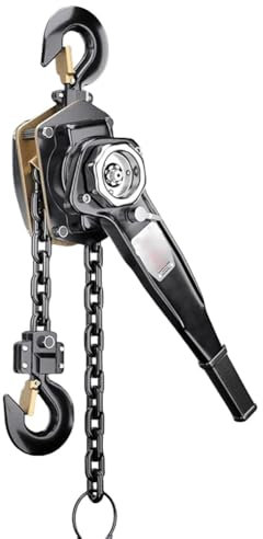 TT-YEC Hebelkette Hebezeuge Ratchet-Abzieher Mit 2 Schwerlasthaken, 0,75-9 Tonnen Ladungskapazität, Legierungsstahlhandbuch Hebelschoß, Kettenheizung, Automatische Kette Ziehen,6t with 6m chain