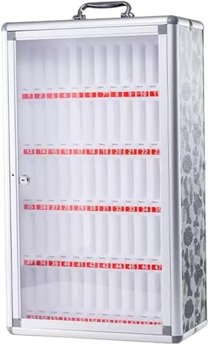 XAoSCd Coffre-Fort pour Téléphone Portable, Armoire De Rangement pour Téléphone Portable, Coffre-Fort pour Salle De Conférence d'entreprise,Silver-60