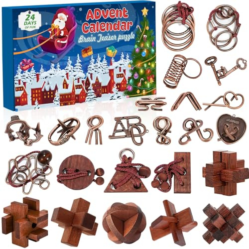 Advent Calendar 2026 Brain Teaser - 24 Days Christmas Countdown for Kids