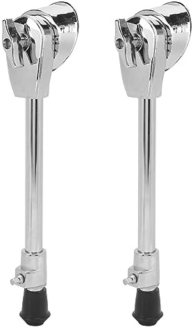 Walfront Bass-Drum-Bein-Set, Zinklegierung mit Einstellbarer Höhe, Anti--Sporen für Professionelles Jazz-Drum-Kit, Stabiler Ersatz für Percussion-Instrumente