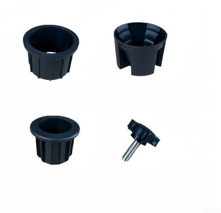 Honseadek Umbrella Base Reducer Rings Piece 48mm Plastic Pole Adapters for Parasol Having Stand Stability 10 38mm Kit Garden M8 Threads and Fixing Accessories