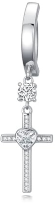 ROMANTICWORK Bauchnabelpiercing 925 Sterling Silber Clicker Bauchnabel Ring Hängender Nabelring Hypoallergenes Piercing Nabel Ring Bauch Piercing Schmuck Geschenke für Frauen