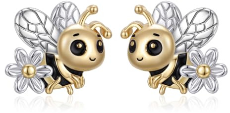 HOOHWE Ohrringe Sterling Silber Stud Earrings Capybara/Hasen/Axolotl/Highland Kuh Earrings Animal Jewellery