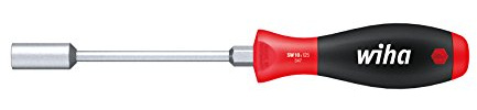 Wiha Schraubendreher SoftFinish® Sechskant-Steckschlüssel mit Rundklinge und Sechskantansatz (01096) 11 mm x 125 mm ergonomischer Griff für kraftvolles Drehen, Allrounder für Industrie und Handwerk