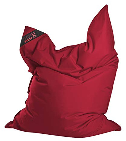 Sitting Point Bigfoot Scuba - bequemer Sitzsack - 130x170x20cm - 380L - Indoor/Outdoor - Made in Germany - Rot