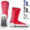 Lux Fußballsocken Herren & Damen in Rot- Rutschfeste Grip Fussball Socken - Anti Rutsch Grip Socken - Einheitsgröße