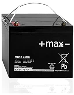 Akku kompatibel CPC75-12LW 12V 75Ah zyklisch AGM Blei Batterie wiederaufladbar