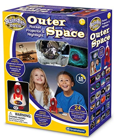 Brainstorm E2063 Outer Space Rocket proiettore e Luce Notturna,